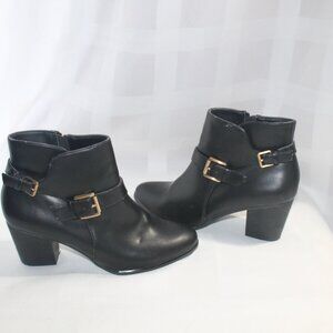 Bass Black Heeled Booties, 7M
